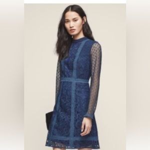 Reiss abbey high neck dress